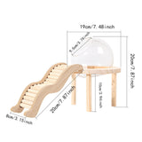 Maxbell Hamster Sand Bath Container with Wooden Ladder for Pet Supplies Gerbils Mice L