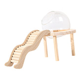 Maxbell Hamster Sand Bath Container with Wooden Ladder for Pet Supplies Gerbils Mice L