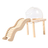 Maxbell Hamster Sand Bath Container with Wooden Ladder for Pet Supplies Gerbils Mice L