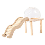 Maxbell Hamster Sand Bath Container with Wooden Ladder for Pet Supplies Gerbils Mice L