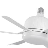 Maxbell E27 Socket Fan Light with Remote 40W Ceiling Fan for Dining Room Living Room White