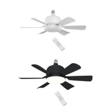 Maxbell E27 Socket Fan Light with Remote 40W Ceiling Fan for Dining Room Living Room White