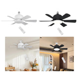 Maxbell E27 Socket Fan Light with Remote 40W Ceiling Fan for Dining Room Living Room White