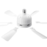 Maxbell E27 Socket Fan Light with Remote 40W Ceiling Fan for Dining Room Living Room White