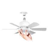 Maxbell E27 Socket Fan Light with Remote 40W Ceiling Fan for Dining Room Living Room White