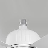 Maxbell E27 Socket Fan Light with Remote 40W Ceiling Fan for Dining Room Living Room White