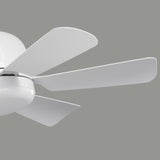 Maxbell E27 Socket Fan Light with Remote 40W Ceiling Fan for Dining Room Living Room White