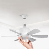 Maxbell E27 Socket Fan Light with Remote 40W Ceiling Fan for Dining Room Living Room White
