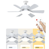 Maxbell E27 Socket Fan Light with Remote 40W Ceiling Fan for Dining Room Living Room White