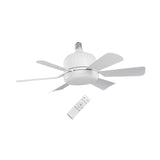 Maxbell E27 Socket Fan Light with Remote 40W Ceiling Fan for Dining Room Living Room White