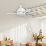 Maxbell E27 Socket Fan Light with Remote 40W Ceiling Fan for Dining Room Living Room White