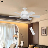 Maxbell E27 Socket Fan Light with Remote 40W Ceiling Fan for Dining Room Living Room White
