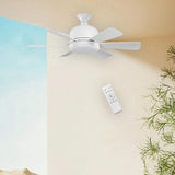 Maxbell E27 Socket Fan Light with Remote 40W Ceiling Fan for Dining Room Living Room White