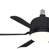 Maxbell E27 Socket Fan Light with Remote 40W Ceiling Fan for Dining Room Living Room Black