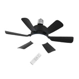 Maxbell E27 Socket Fan Light with Remote 40W Ceiling Fan for Dining Room Living Room Black