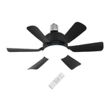 Maxbell E27 Socket Fan Light with Remote 40W Ceiling Fan for Dining Room Living Room Black