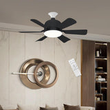 Maxbell E27 Socket Fan Light with Remote 40W Ceiling Fan for Dining Room Living Room Black