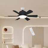 Maxbell E27 Socket Fan Light with Remote 40W Ceiling Fan for Dining Room Living Room Black