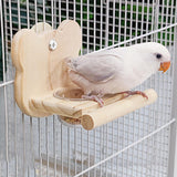 Maxbell Parrot Cage Feeder Bowl Bird Perch with Feeding Cup for Lovebirds Cockatiels Bear Shaped