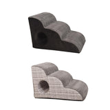 Maxbell Cat Ramp Anti Slip Removable Cover Dog Stairs Steps for Sofa Kitten Tall Bed Gray
