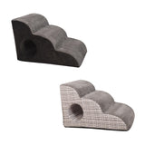 Maxbell Cat Ramp Anti Slip Removable Cover Dog Stairs Steps for Sofa Kitten Tall Bed Gray