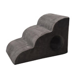 Maxbell Cat Ramp Anti Slip Removable Cover Dog Stairs Steps for Sofa Kitten Tall Bed Gray