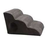 Maxbell Cat Ramp Anti Slip Removable Cover Dog Stairs Steps for Sofa Kitten Tall Bed Gray