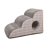 Maxbell Cat Ramp Anti Slip Removable Cover Dog Stairs Steps for Sofa Kitten Tall Bed Light Gray