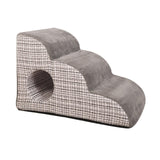 Maxbell Cat Ramp Anti Slip Removable Cover Dog Stairs Steps for Sofa Kitten Tall Bed Light Gray