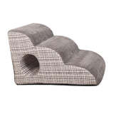 Maxbell Cat Ramp Anti Slip Removable Cover Dog Stairs Steps for Sofa Kitten Tall Bed Light Gray