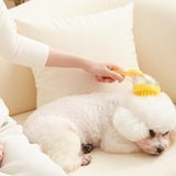 Maxbell Dog Bath Brush SPA Removes Loose Hair Pet Grooming Brush for Puppy Cats Dogs Yellow