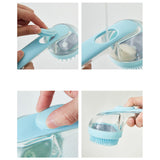 Maxbell Dog Bath Brush SPA Removes Loose Hair Pet Grooming Brush for Puppy Cats Dogs Yellow