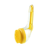 Maxbell Dog Bath Brush SPA Removes Loose Hair Pet Grooming Brush for Puppy Cats Dogs Yellow