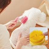 Maxbell Dog Bath Brush SPA Removes Loose Hair Pet Grooming Brush for Puppy Cats Dogs Yellow