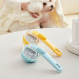 Maxbell Dog Bath Brush SPA Removes Loose Hair Pet Grooming Brush for Puppy Cats Dogs Yellow