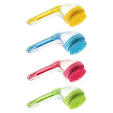 Maxbell Dog Bath Brush SPA Removes Loose Hair Pet Grooming Brush for Puppy Cats Dogs Yellow