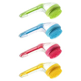 Maxbell Dog Bath Brush SPA Removes Loose Hair Pet Grooming Brush for Puppy Cats Dogs Yellow