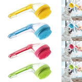 Maxbell Dog Bath Brush SPA Removes Loose Hair Pet Grooming Brush for Puppy Cats Dogs Yellow