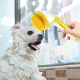 Maxbell Dog Bath Brush SPA Removes Loose Hair Pet Grooming Brush for Puppy Cats Dogs Yellow