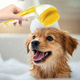 Maxbell Dog Bath Brush SPA Removes Loose Hair Pet Grooming Brush for Puppy Cats Dogs Yellow