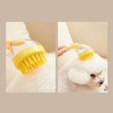 Maxbell Dog Bath Brush SPA Removes Loose Hair Pet Grooming Brush for Puppy Cats Dogs Yellow