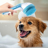 Maxbell Dog Bath Brush SPA Removes Loose Hair Pet Grooming Brush for Puppy Cats Dogs Blue