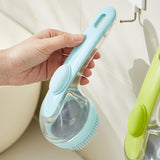 Maxbell Dog Bath Brush SPA Removes Loose Hair Pet Grooming Brush for Puppy Cats Dogs Blue