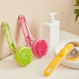 Maxbell Dog Bath Brush SPA Removes Loose Hair Pet Grooming Brush for Puppy Cats Dogs Blue