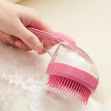 Maxbell Dog Bath Brush SPA Removes Loose Hair Pet Grooming Brush for Puppy Cats Dogs Red