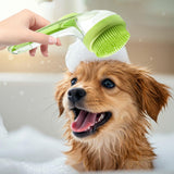 Maxbell Dog Bath Brush SPA Removes Loose Hair Pet Grooming Brush for Puppy Cats Dogs Green