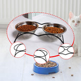 Maxbell Cat Bowl Holder Ergonomic Pet Feeding Station for Small Dogs Puppies Kittens