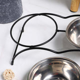 Maxbell Cat Bowl Holder Ergonomic Pet Feeding Station for Small Dogs Puppies Kittens