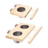 Maxbell Bird Feeder for Cage Large Capacity Feeding Cup for Parrots Budgie Cockatiel Single bowl