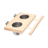 Maxbell Bird Feeder for Cage Large Capacity Feeding Cup for Parrots Budgie Cockatiel Double bowl